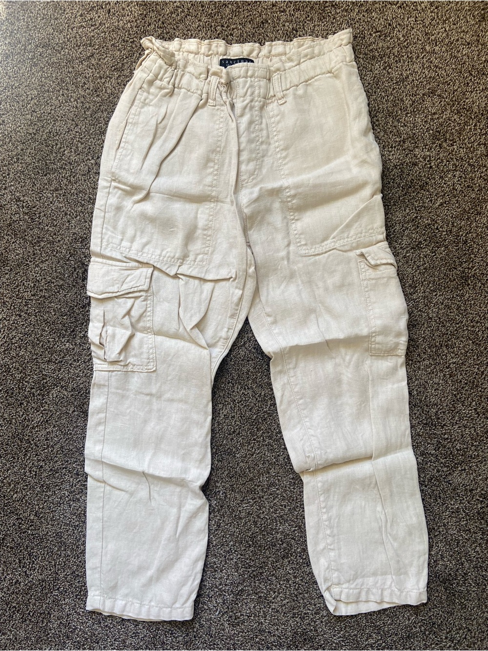 Sanctuary 100% Linen Cropped Pant Size 28